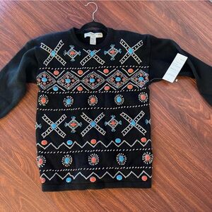 Victoria Jones Beaded Western Sweater